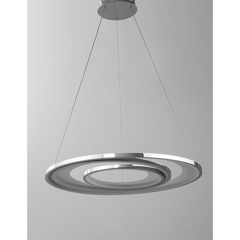 Nova Luce Galaxy LED Lampe à suspendre Ø 82cm Chrome thumbnail 3