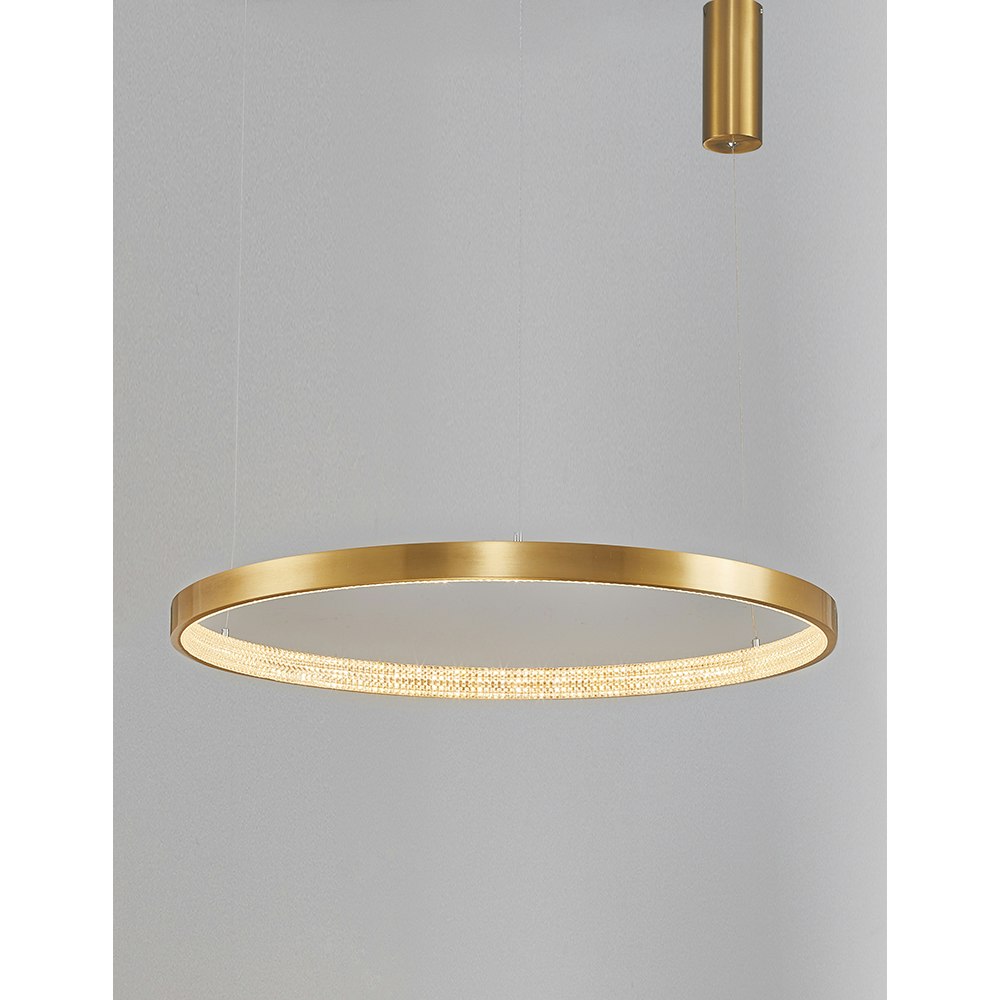 Nova Luce Preston LED Hängelampe Ring Antik-Gold zoom thumbnail 3
