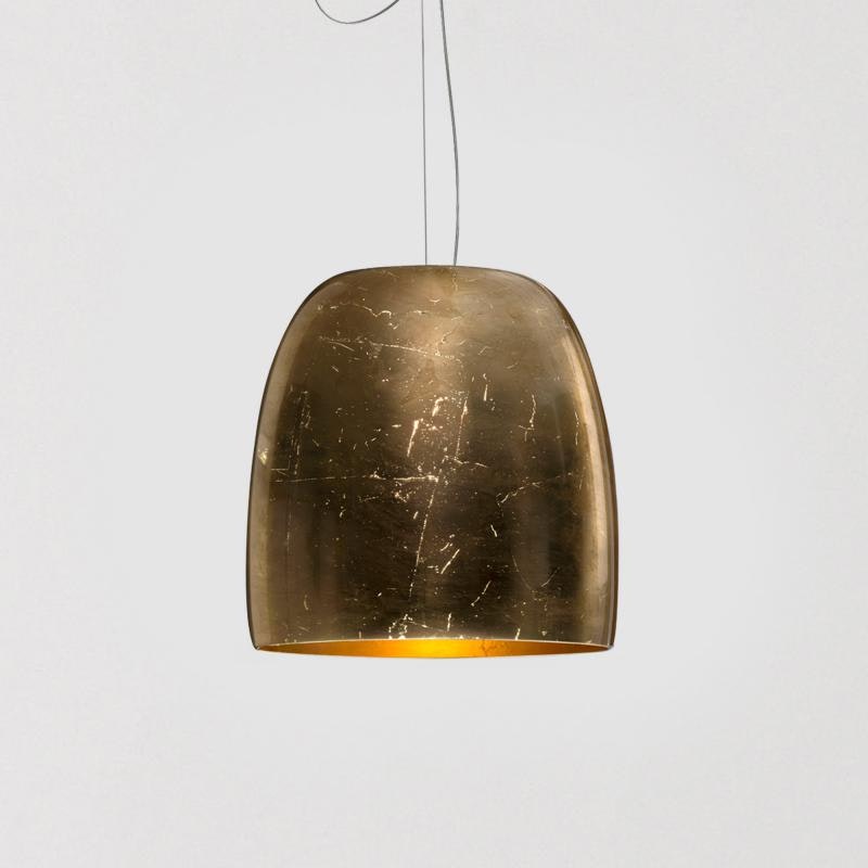 Prandina elegant hanging lamp Notte S3 gold leaf 2
