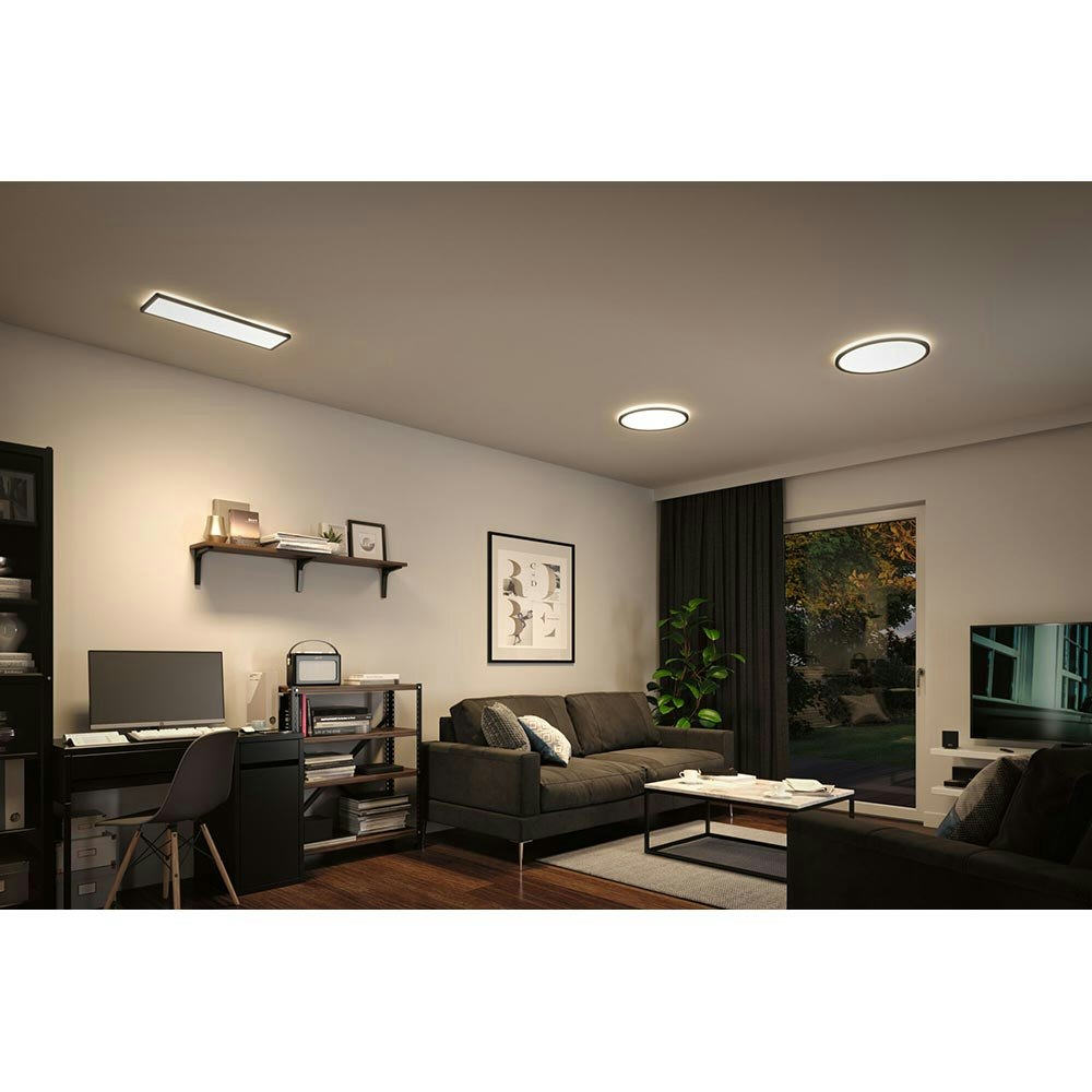 LED Decken Panel Atria Shine Schwarz mit 3 Stufen-Dimmer thumbnail 5