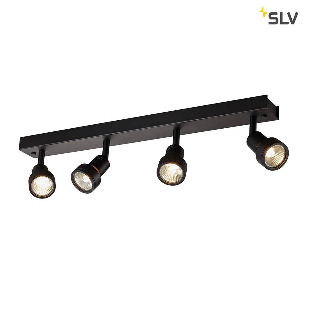 S.Luce SLV Puri Aufbauleuchte Quad QPAR51 Schwarz