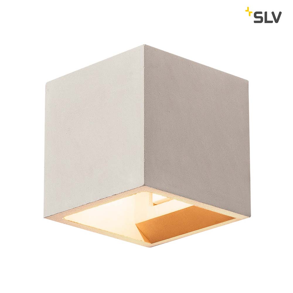 S.Luce SLV Solid Cube Wandleuchte QT14 Grau