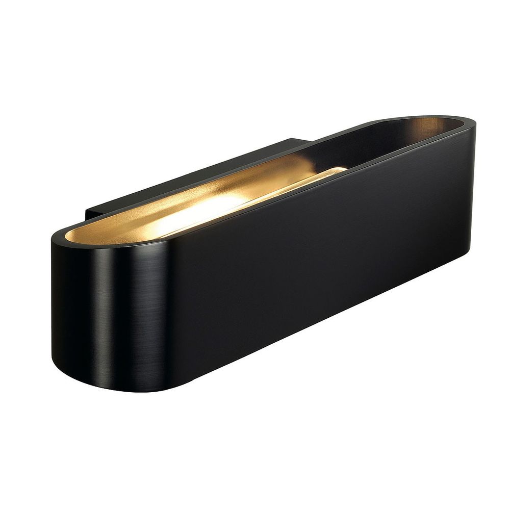 S.Luce SLV Ossa R7s 300 Wandleuchte Oval Schwarz-Matt