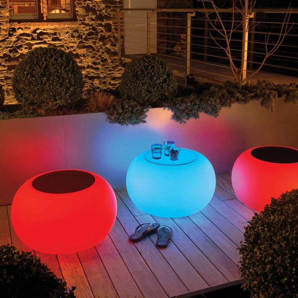 Moree Outdoor LED Tisch oder Hocker Bubble 2