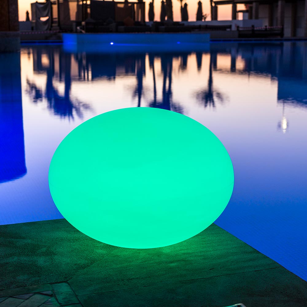 S.Luce Akku LED-Designleuchte Flatball mit App-Steuerung