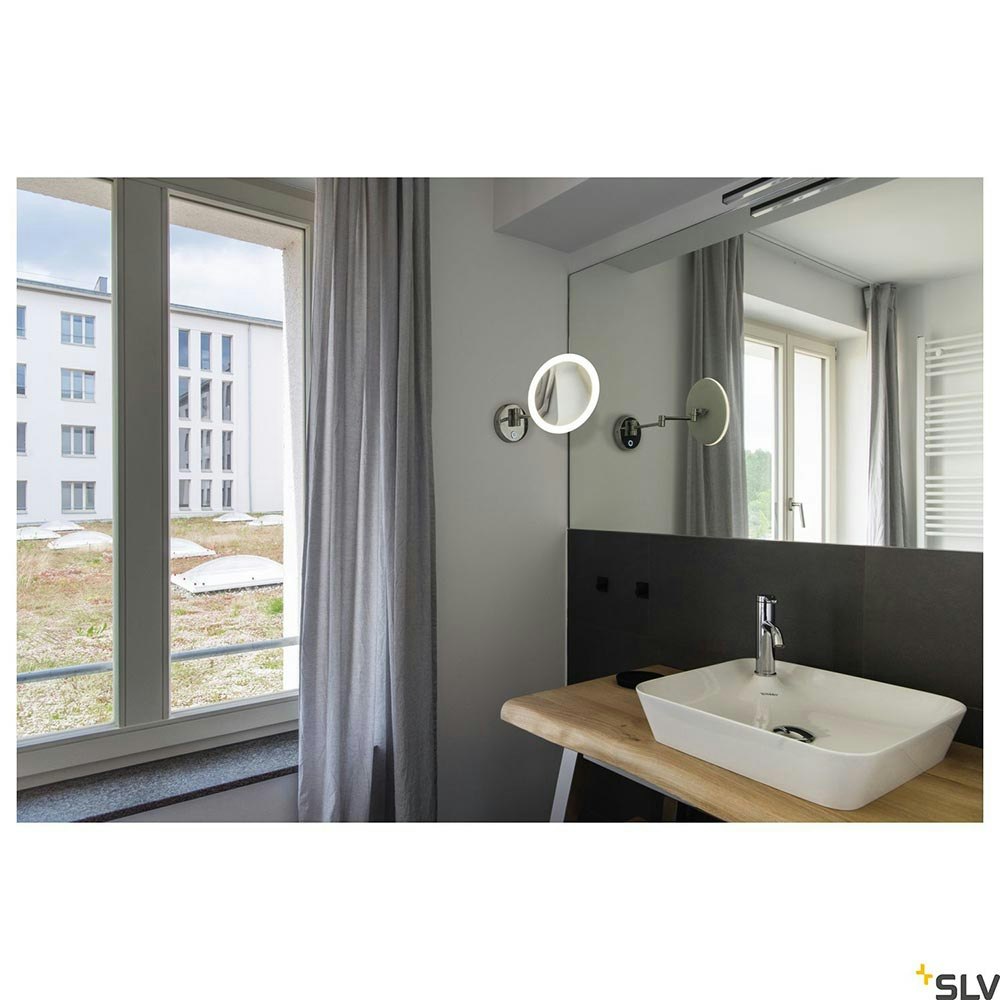 SLV Maganda LED lampe de salle de bain avec miroir de courtoisie chrome CCT 2