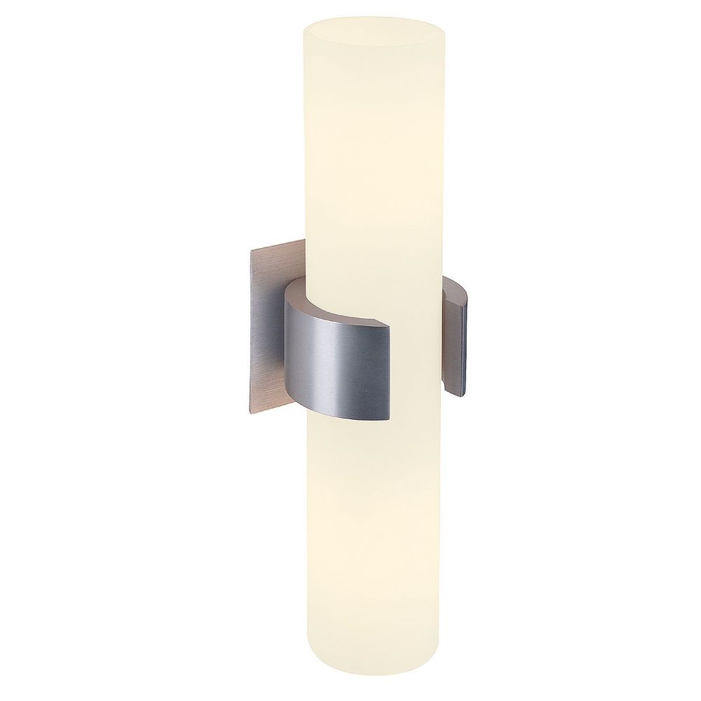 S.Luce SLV DENA II Wandleuchte alu brushed Glas teilsatiniert 2xE14 max. 40W