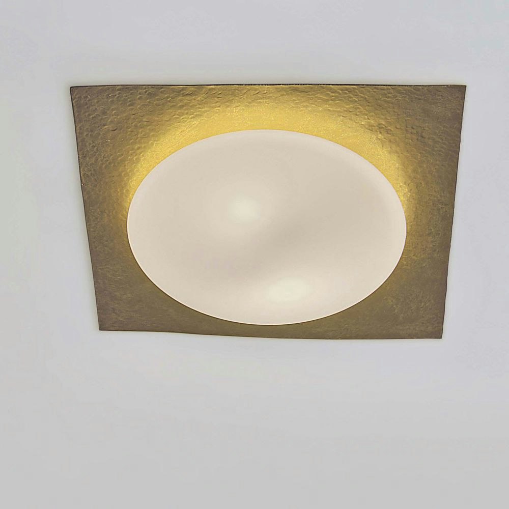 Deckenleuchte 2-flammig Puglia Opalglas Gold, Weiß zoom thumbnail 1