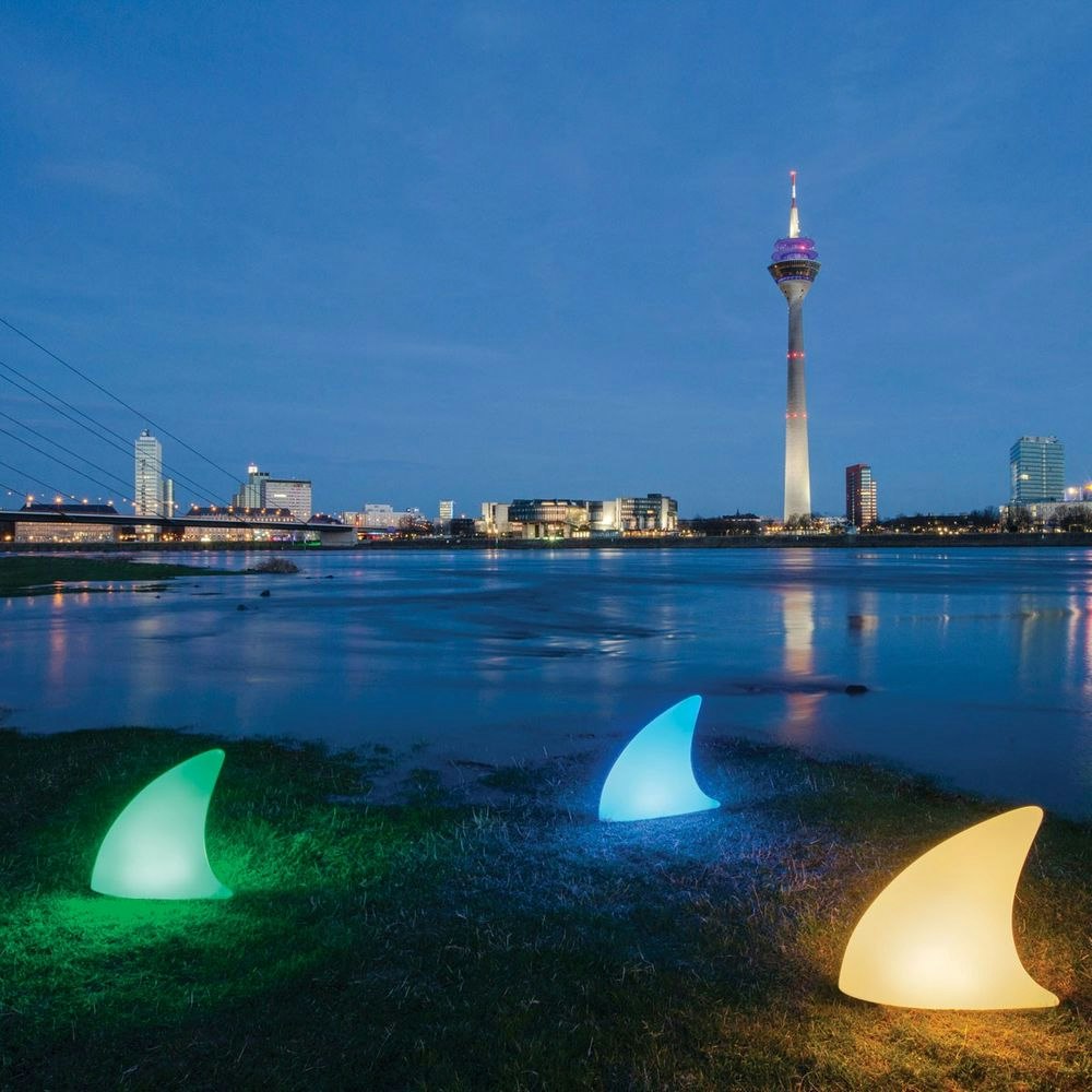 Moree Lampe de décoration LED rechargeable Shark avec changement de couleur IP44 1