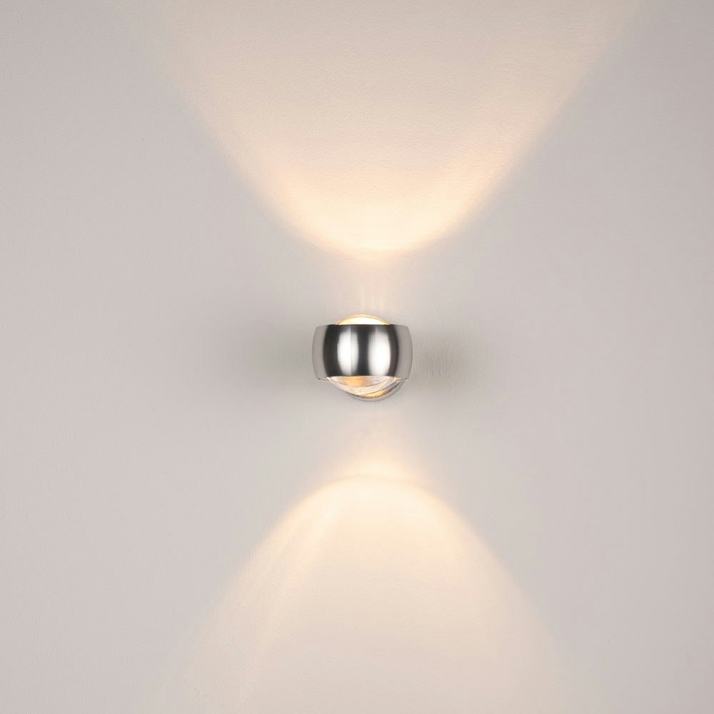 s.luce Beam LED lampada da parete moderna Up & Down con lenti in vetro thumbnail 5