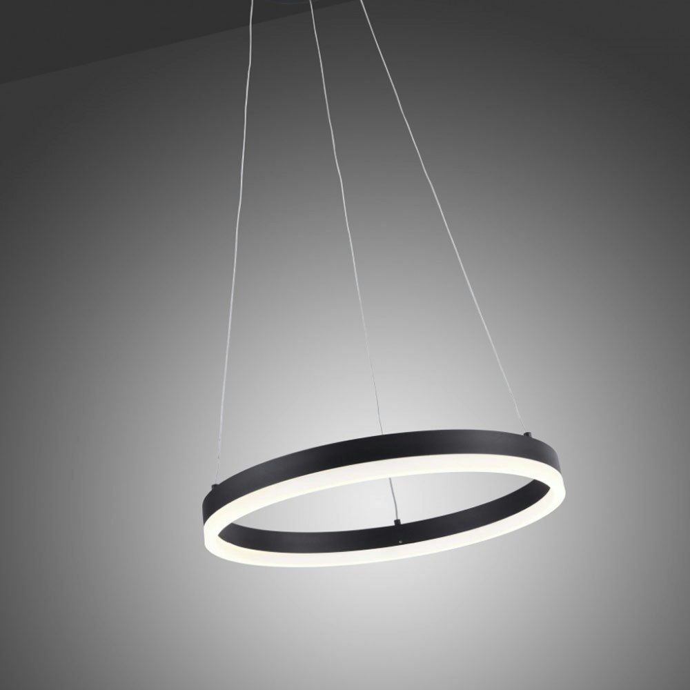 Design S LED-Hängeleuchte dimmbar über Schalter Ø 40cm Anthrazit thumbnail 1