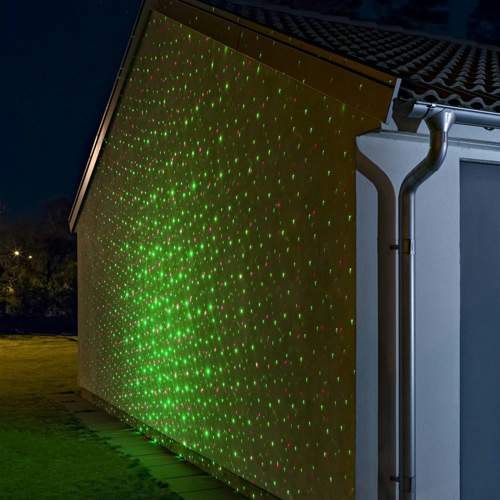 Garten Laser Außenstrahler mit beweglichen Lichtpunkten Grün & Rot zoom thumbnail 2