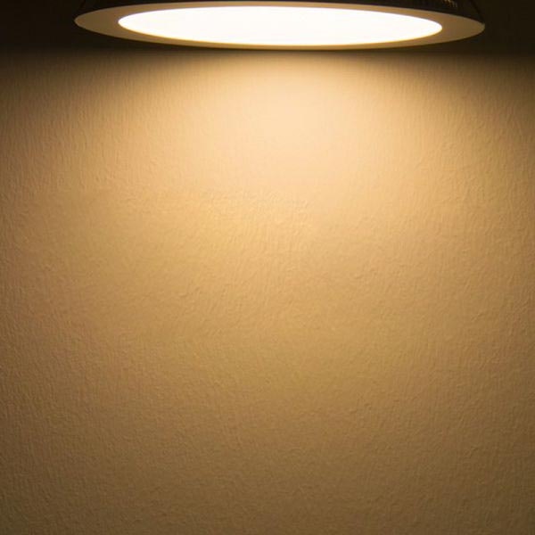 LED Einbaupanel Ø 22,5cm flach rund weiß Dimmbar 18W Warmweiß 2