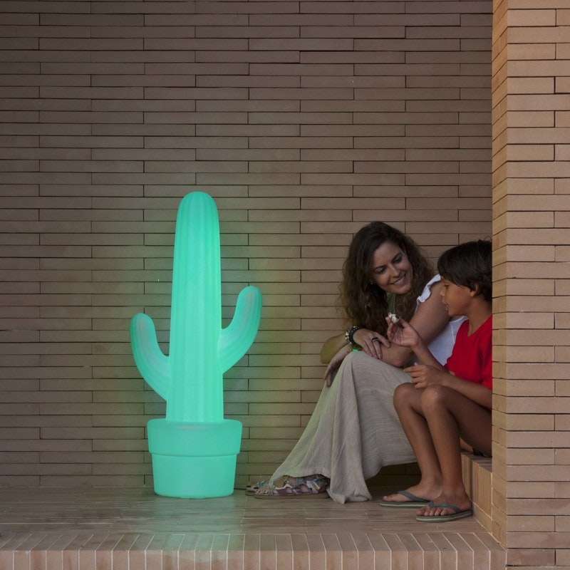 LED-Dekoleuchte Kaktus mit Akku und Fernbedienung 1