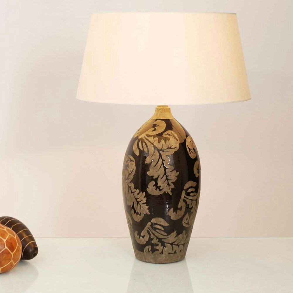 Tischlampe Toulouse 65cm Keramik, Schwarz-Schlamm zoom thumbnail 1