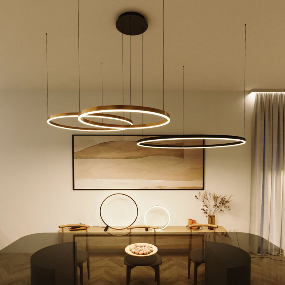 Led ring deals pendant light