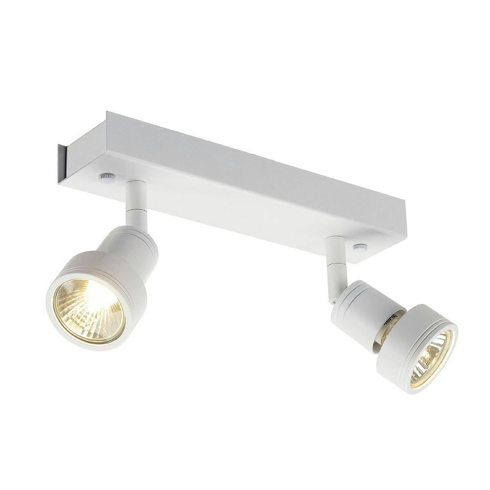 S.Luce SLV Puri 2 Deckenleuchte Weiß 2xGU10 max. 2x50W mit Decoring