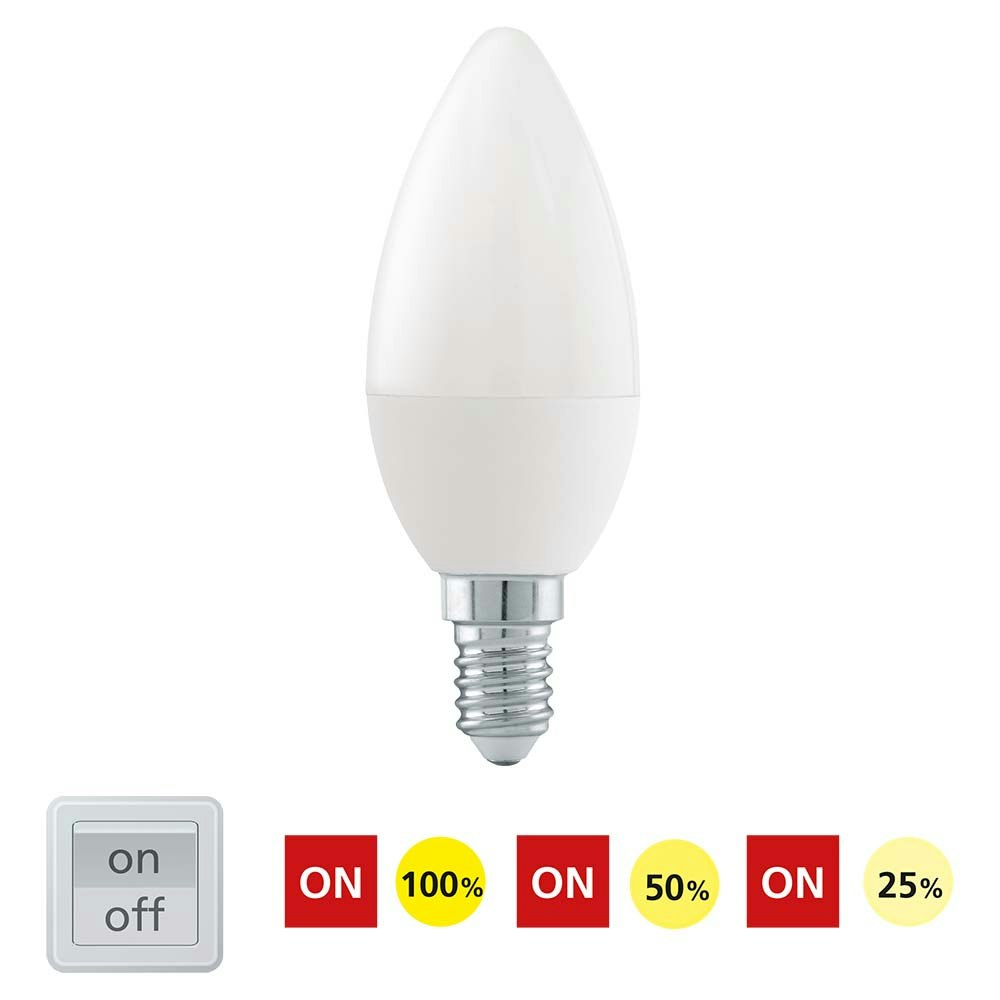 E14 LED Dimmbar per Schalter Warmweiß 3000K 470lm 4,9W thumbnail 2