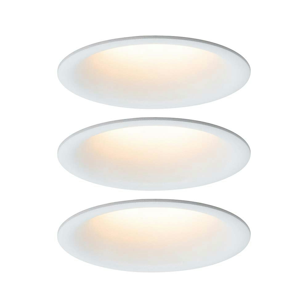 3er-Set LED Einbaulampen Cymbal Coin Warmdimmfunktion IP44 Weiß 1