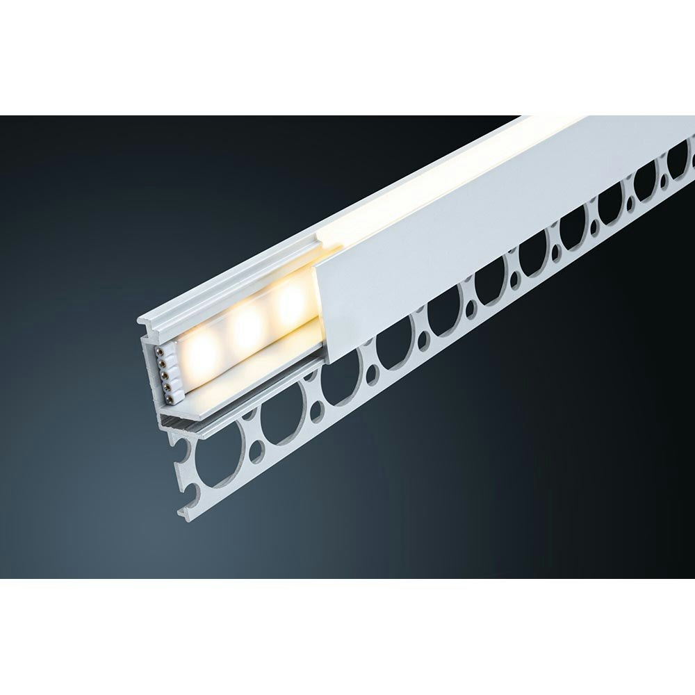 LumiTiles LED Strip Einbauprofil Top 2m Alu-Eloxiert Satin zoom thumbnail 3