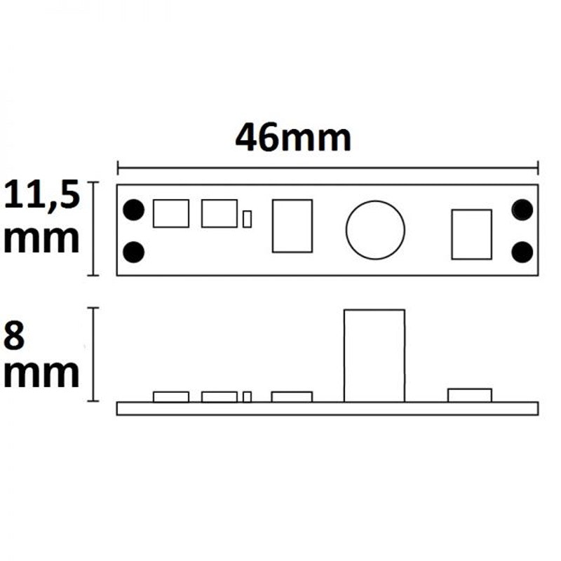 LED-Strip Gestensteuerung Mini-Dimmer mit Wisch-Sensor für Profile thumbnail 3