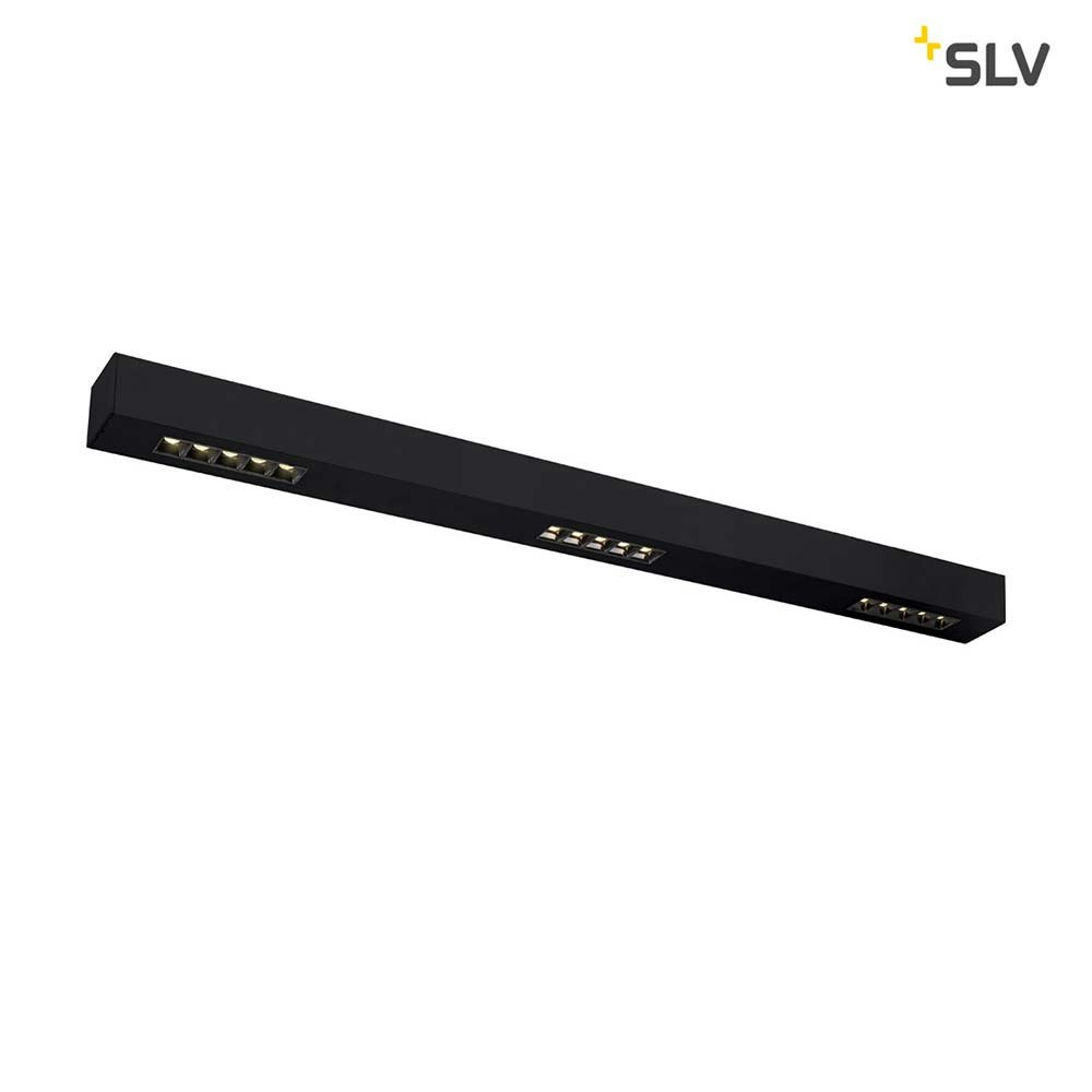 SLV Q-Line LED Deckenaufbauleuchte 1m Schwarz 4000K zoom thumbnail 1