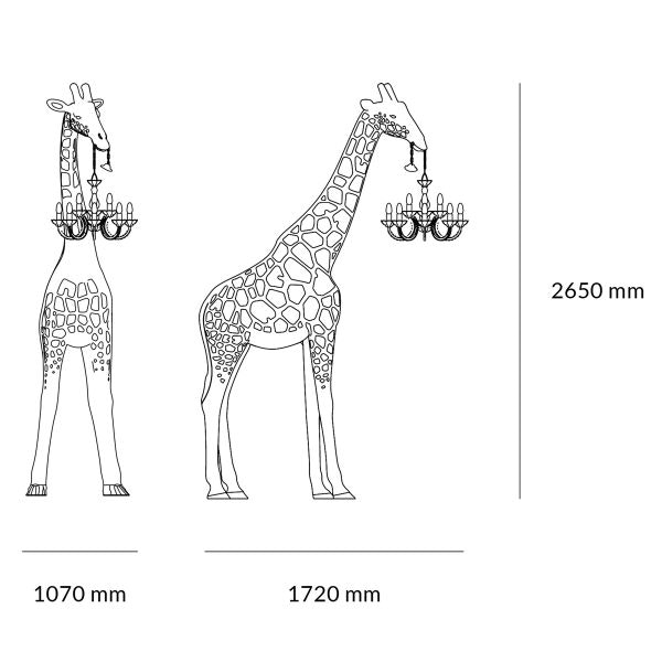 Qeeboo Giraffe in Love M Stehleuchte 265cm 2