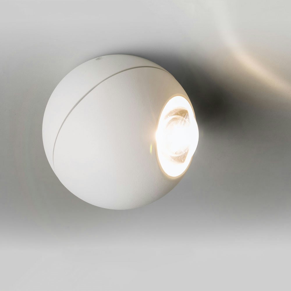 LED Decken- & Wandleuchte Glob 350° schwenkbar Weiß 1