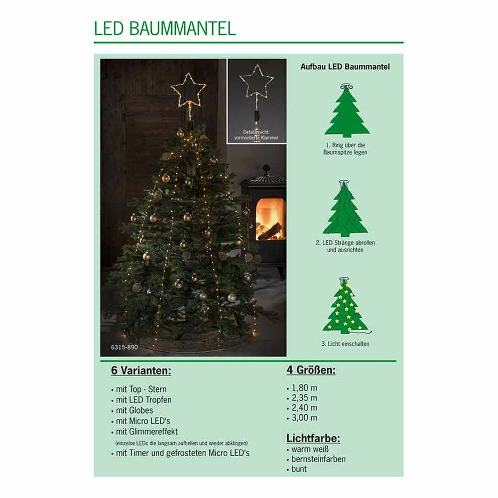 Feierlicher LED Baummantel mit Befestigungsring IP20 thumbnail 2