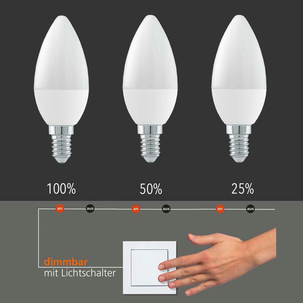 E14 LED Dimmbar per Schalter Warmweiß 3000K 470lm 4,9W zoom thumbnail 1
