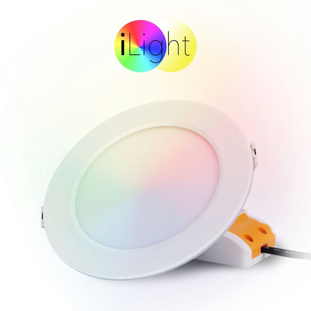 s.LUCE LED-Einbaupanel iLight Ø14cm 720lm RGB + CCT 2
