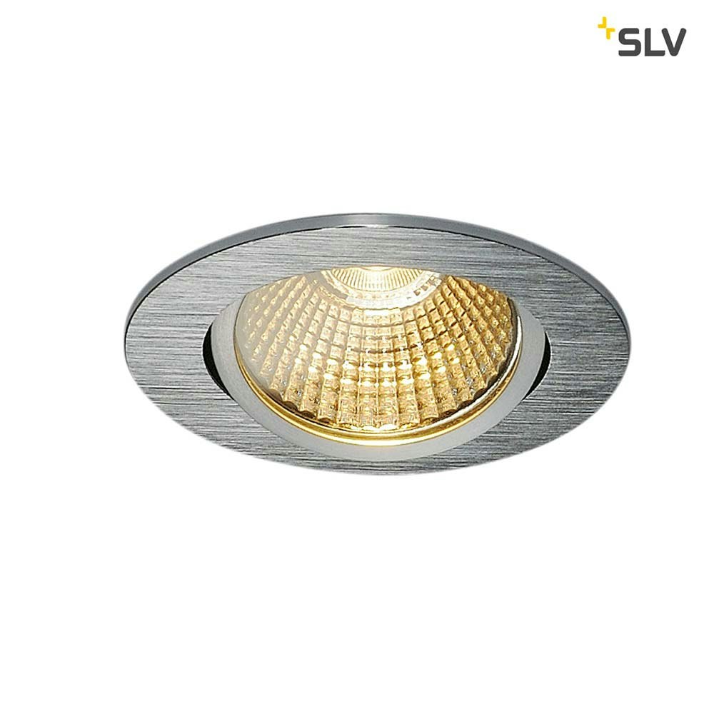 SLV New Tria Rund LED Einbauleuchte Alu Gebürstet 1800-3000K thumbnail 1