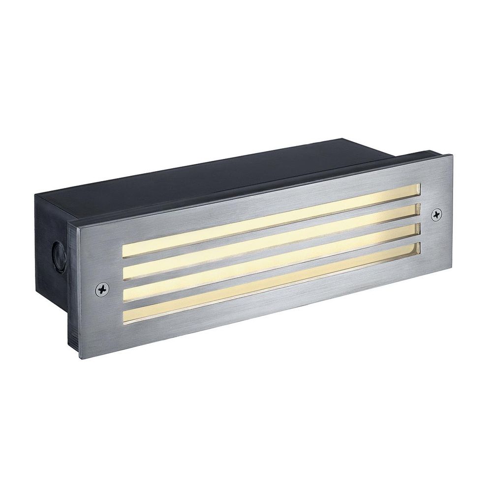 S.Luce SLV Brick Mesh LED Wandeinbauleuchte Edelstahl Warmweiß IP54