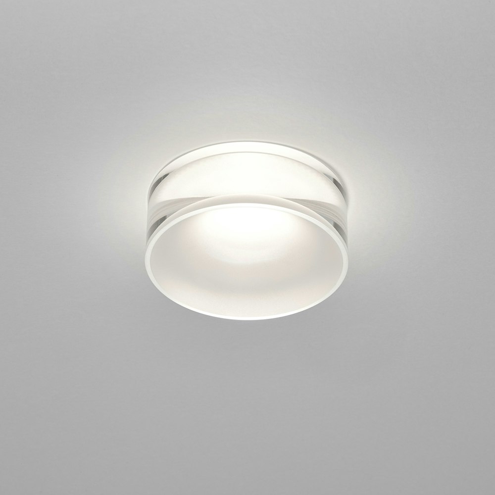 Helestra LED Decken-Einbauleuchte Ska Glas teilsatiniert thumbnail 1