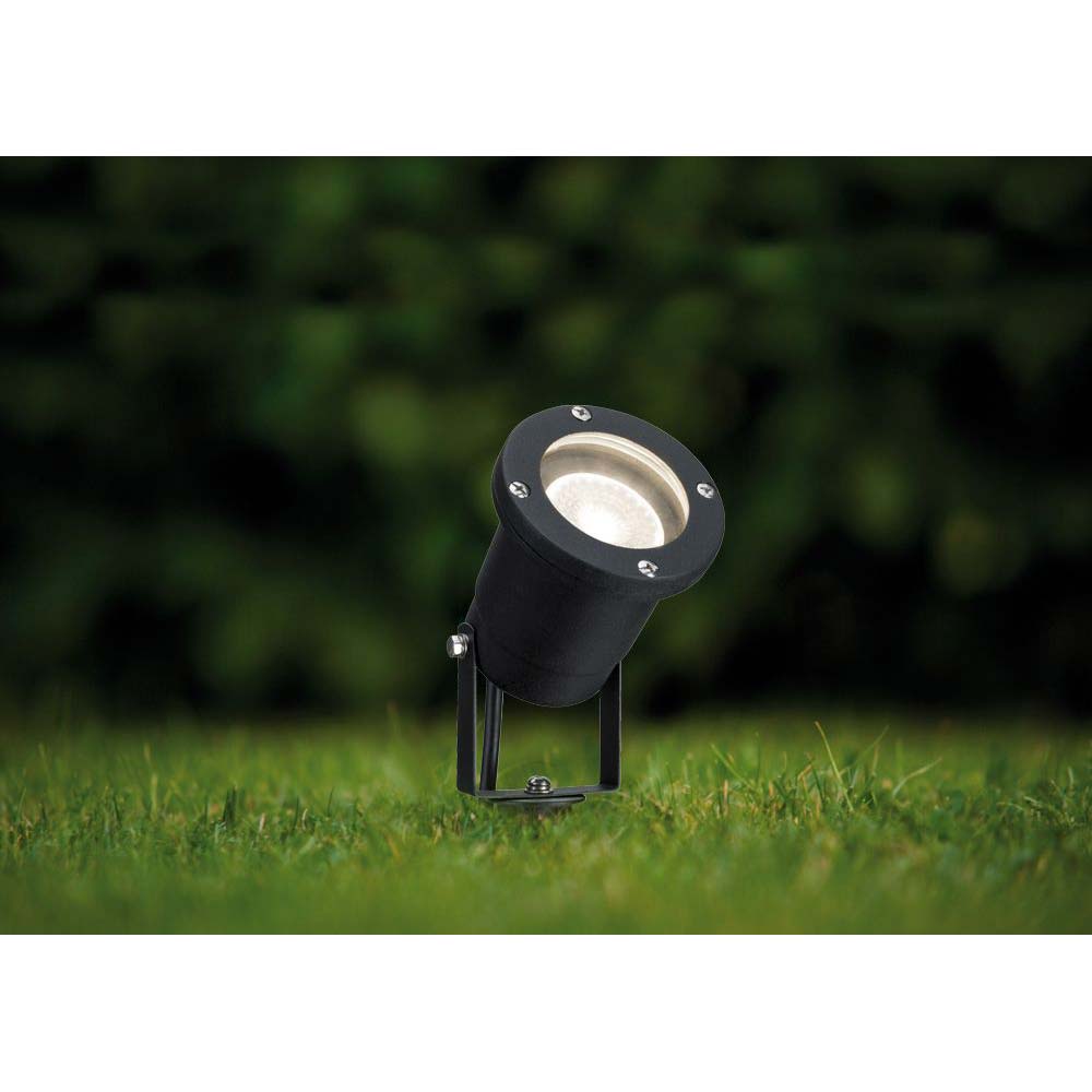 S.Luce Special Line Garden Spotlight IP44 GU10 3,5W Schwarz Alu