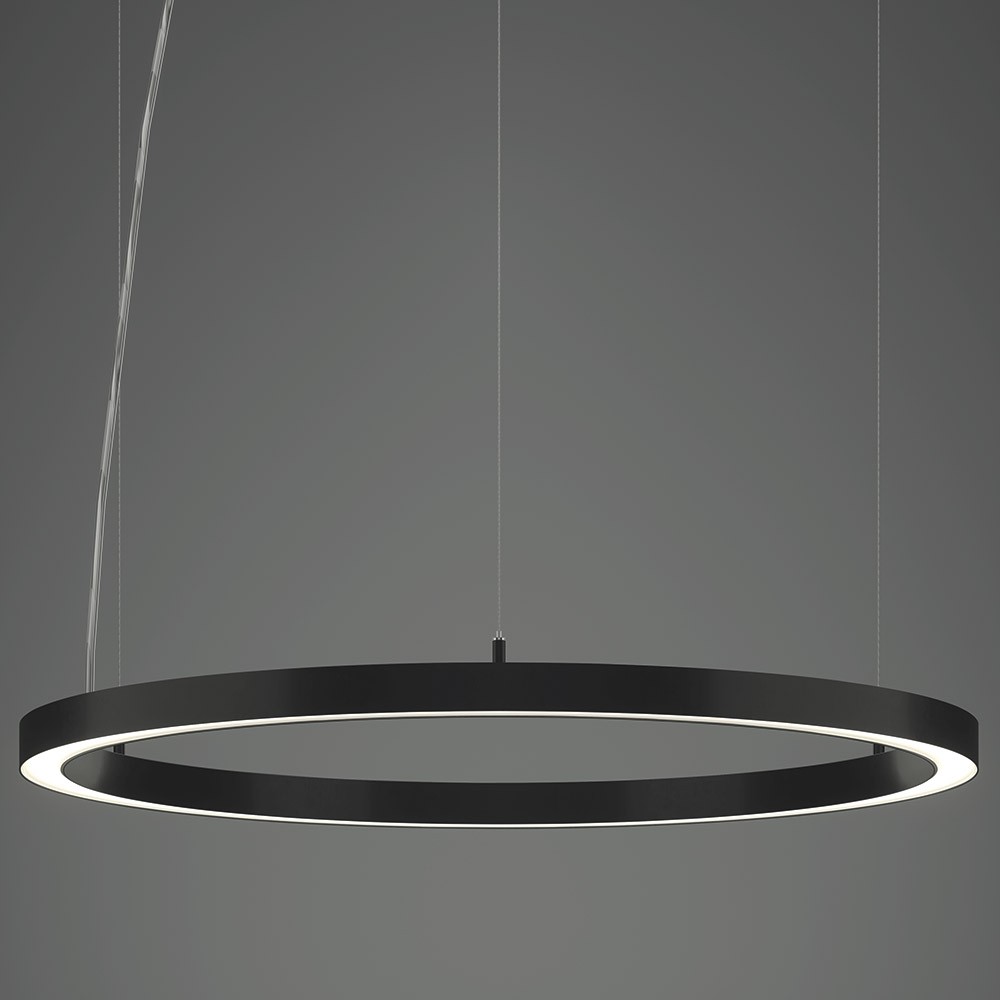 S.Luce Molto Luce Rinq LED-Hängeleuchte Ø 300cm Schwarz direkt & indirekt