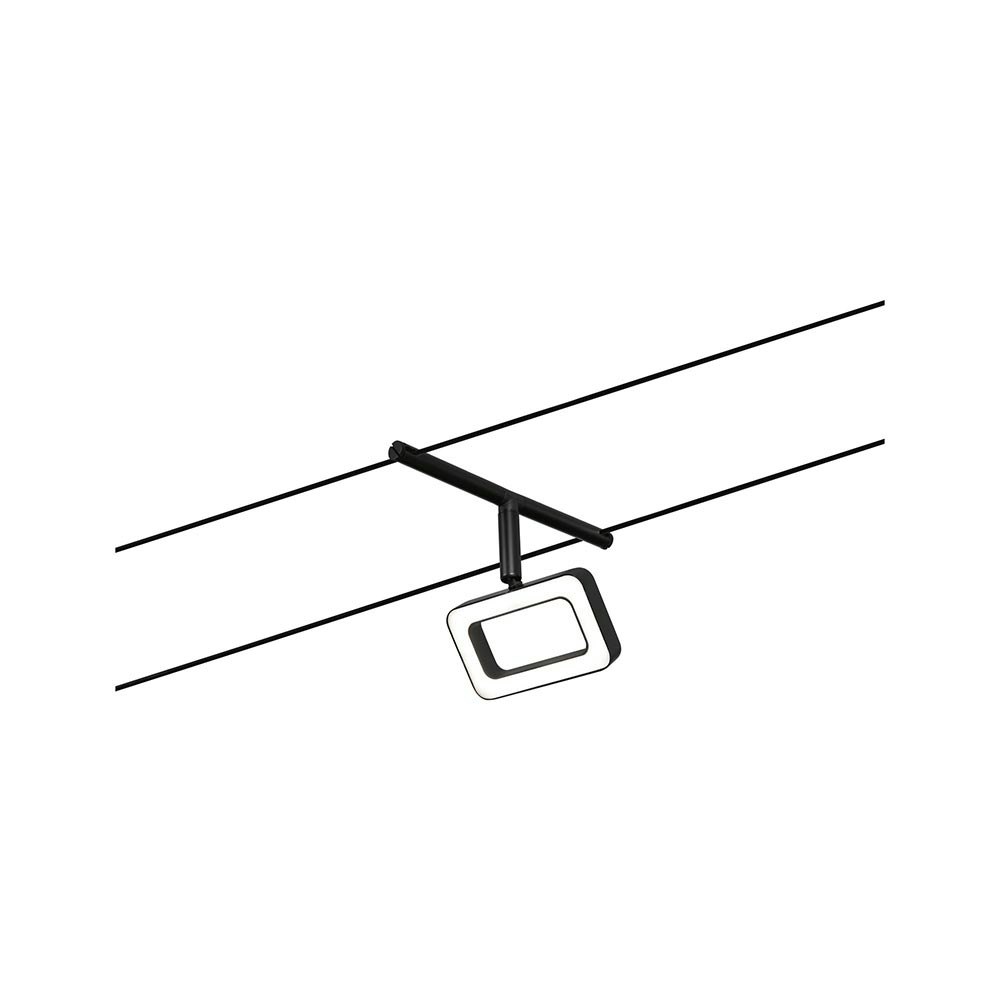 CorDuo LED Seilsystem Frame Einzelspot Schwarz-Matt, Chrom 1