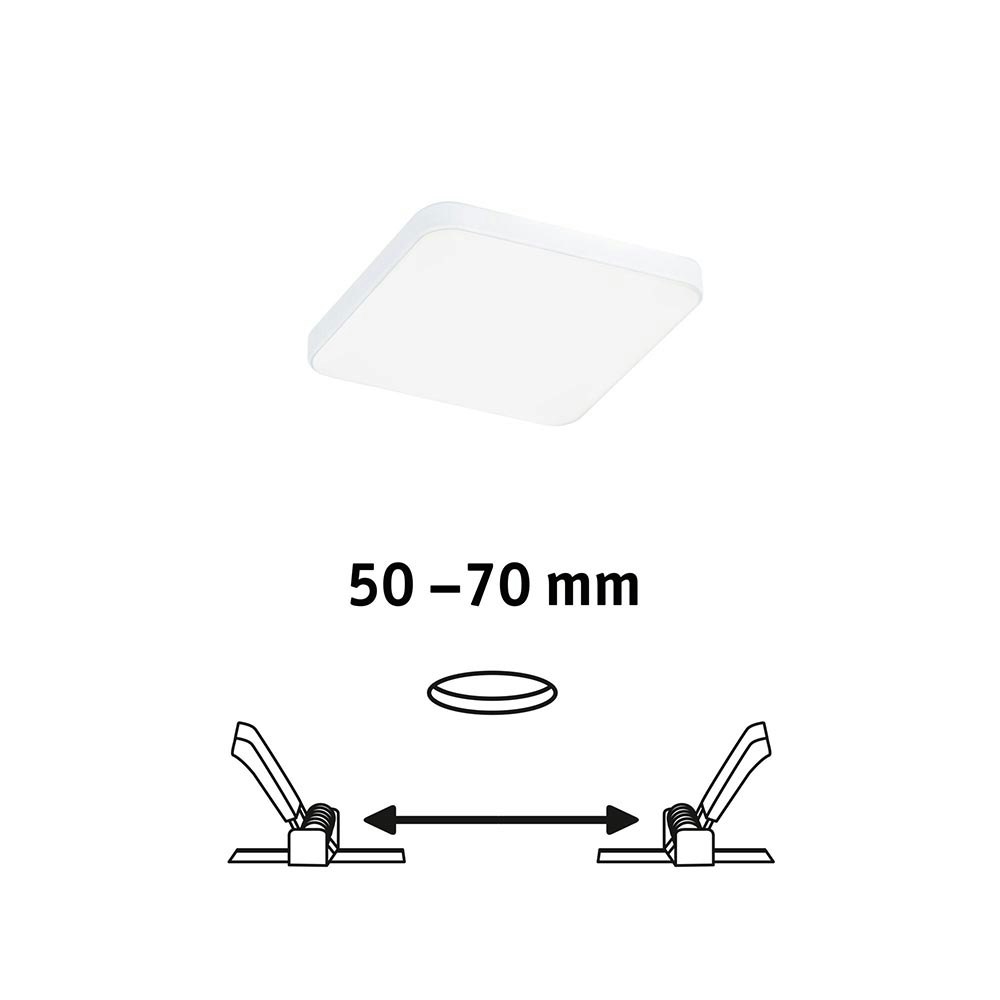 VariFit LED Einbaupanel Veluna Edge Eckig 9 x 9cm Weiß thumbnail 2