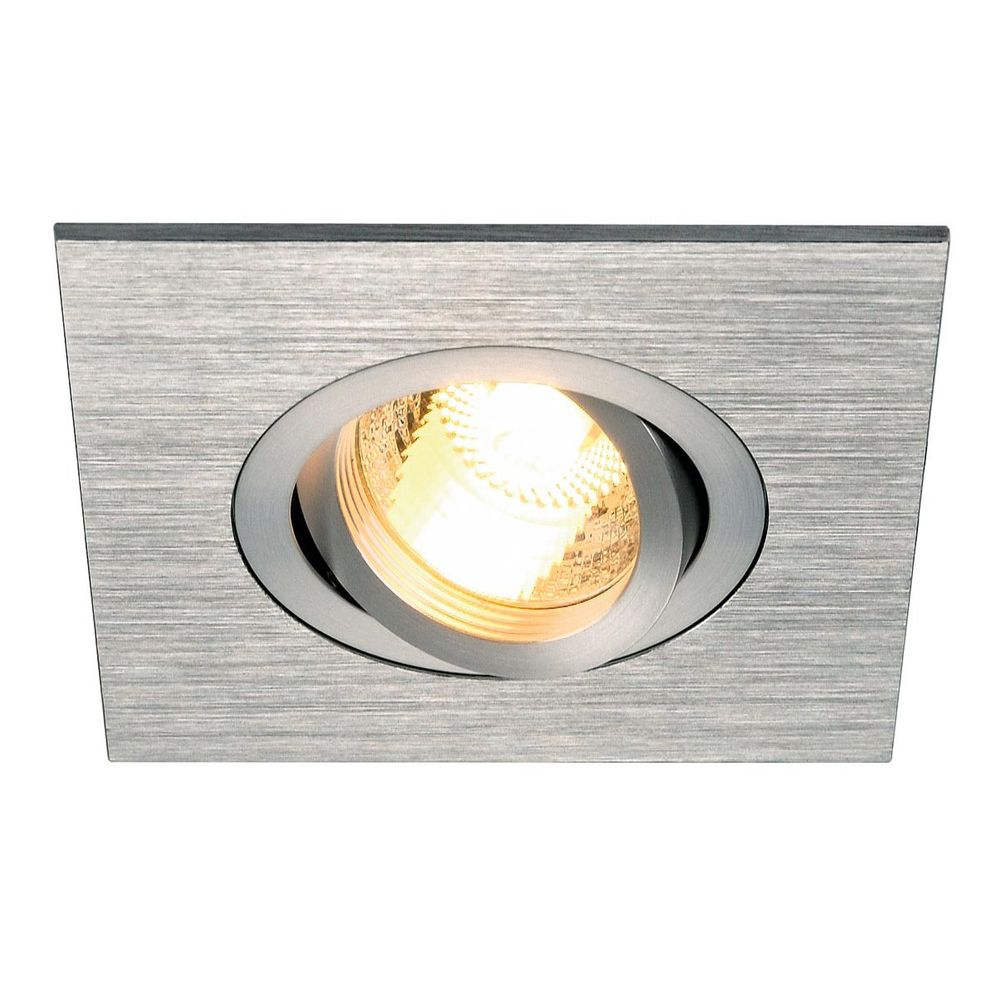 S.Luce SLV New Tria XL Square GU10 Downlight Alu-Gebürstet