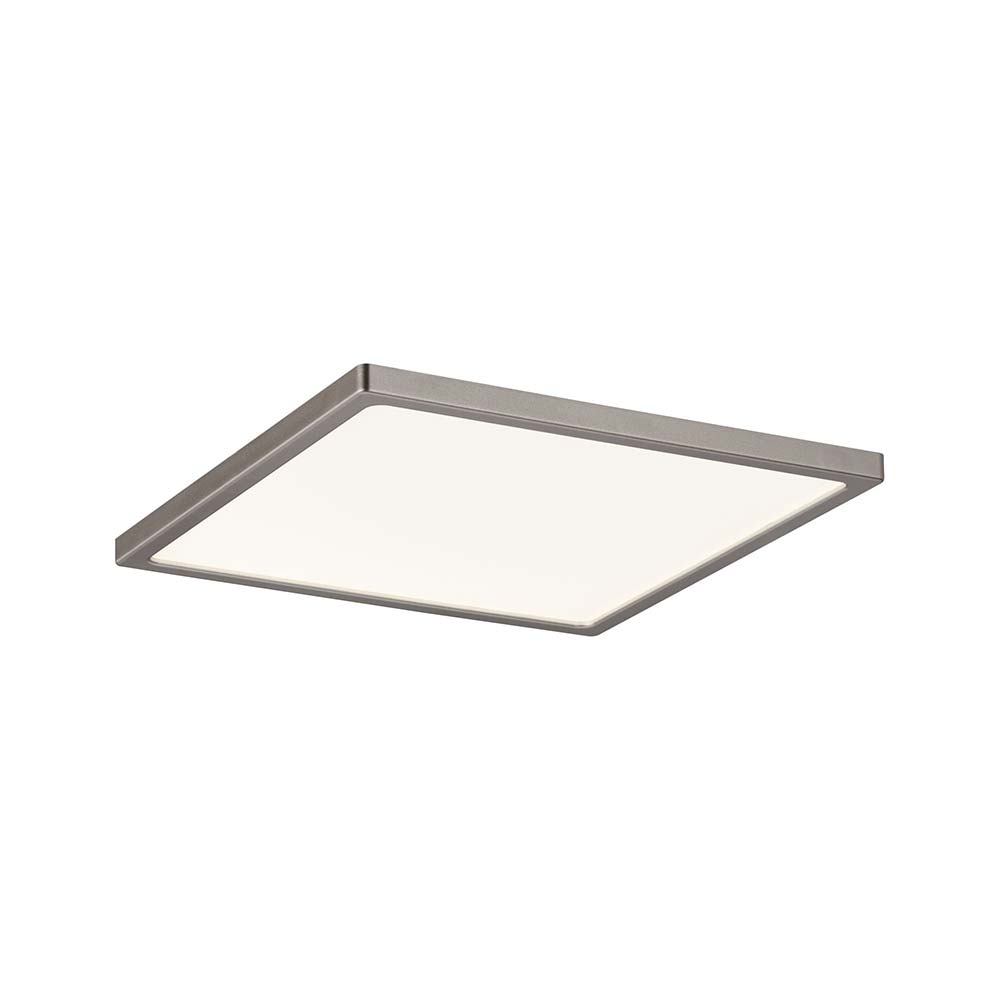 S.Luce EBL Set Panel Areo eckig dim IP44 1x12W 3000K Nickel-Matt