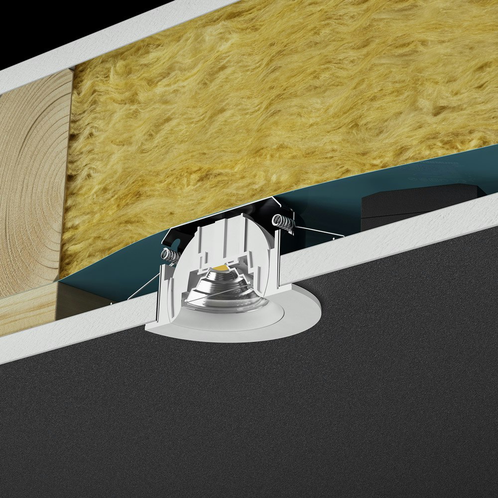 Brumberg LED Decken-Einbaulampe Indiwo83 Strukturweiß thumbnail 4