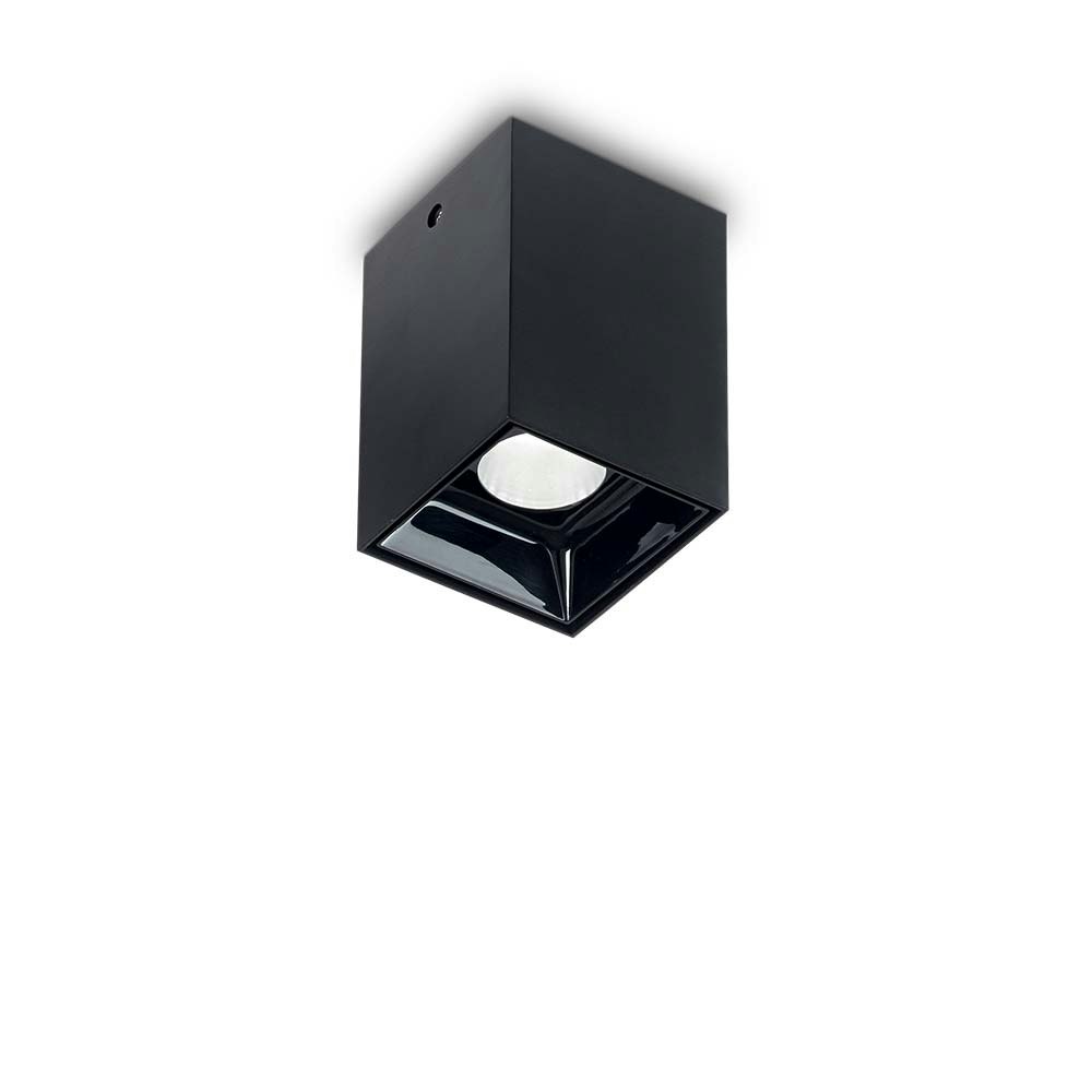 Ideal Lux LED Deckenleuchte Nitro 10W Quadratisch Schwarz 