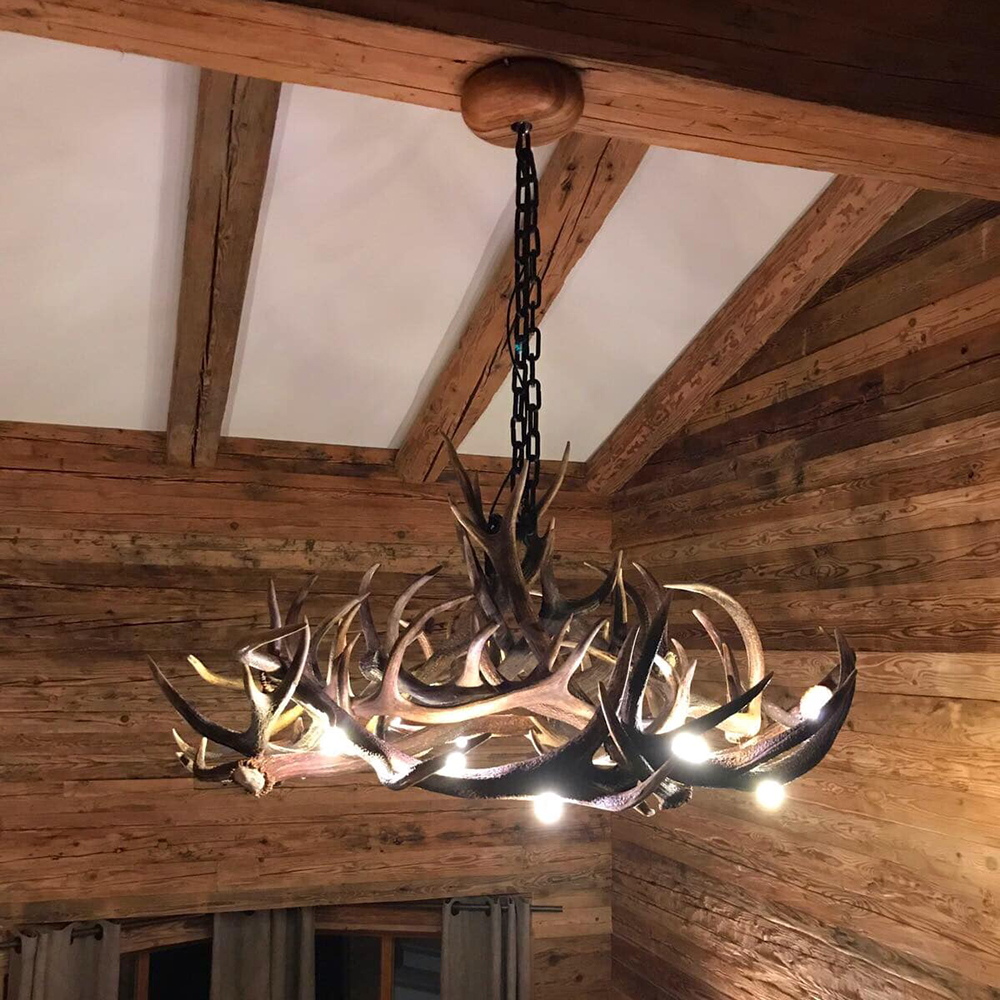 S.Luce Chalet Hirschgeweihlampe Ø 120cm