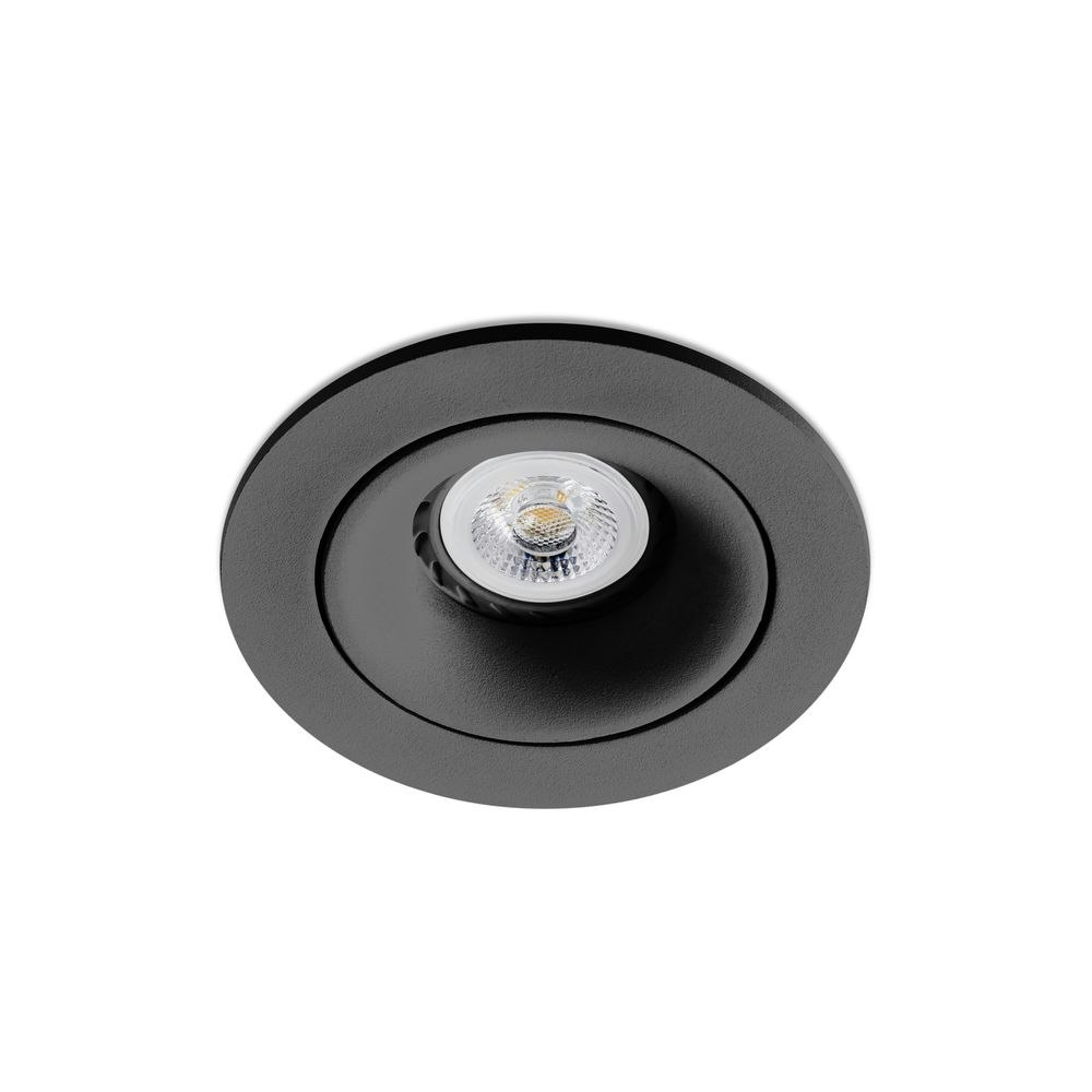 Argon Recessed Spotlight Round Black 