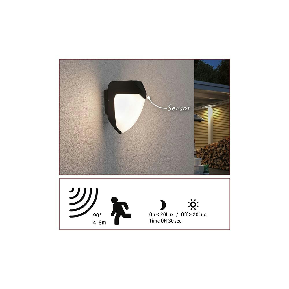 LED Außenwandlampe Ikosea Bewegungsmelder + Dämmerungssensor thumbnail 5