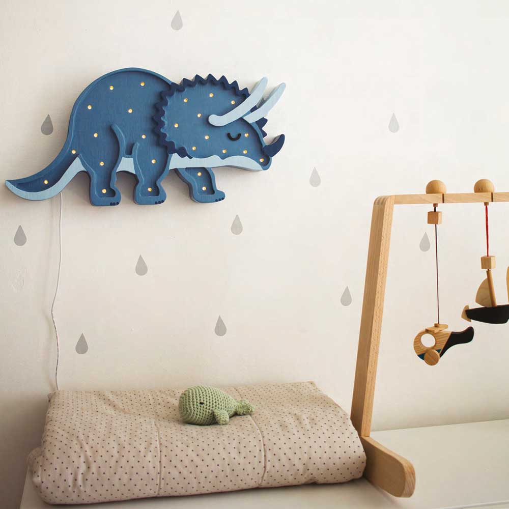 S.Luce Little Lights Kinder Wand- & Tischleuchte Dino Triceratops