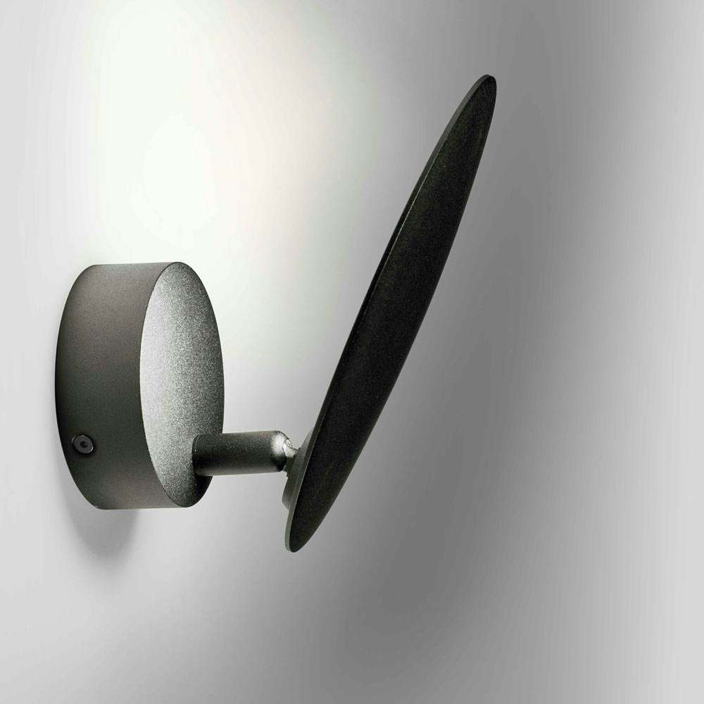 Disk dreh- & schwenkbare Dimmbare LED-Wandleuchte Schwarz zoom thumbnail 4