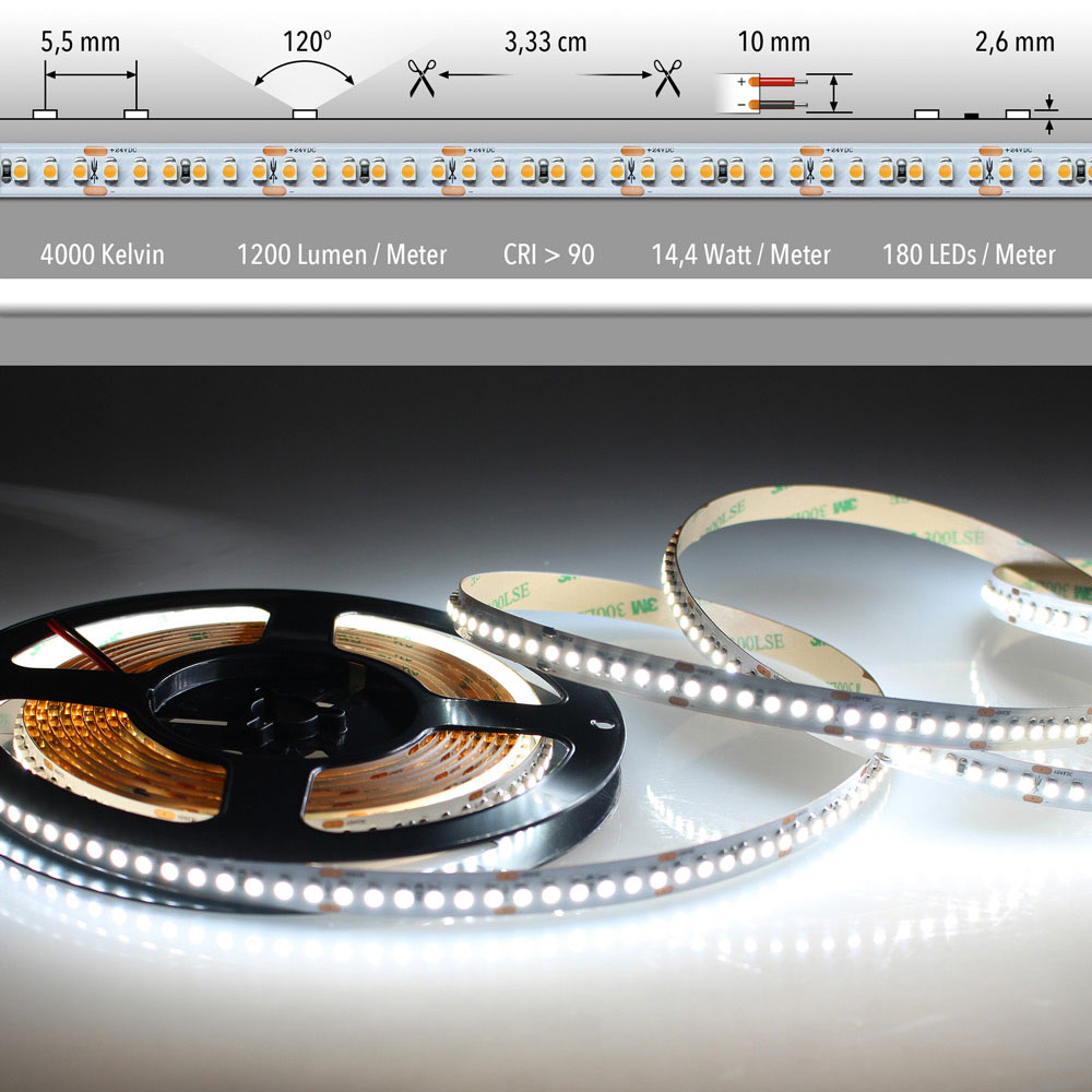 S.Luce 5m LED-Strip 14, 4 W/m Neutralweiß IP63