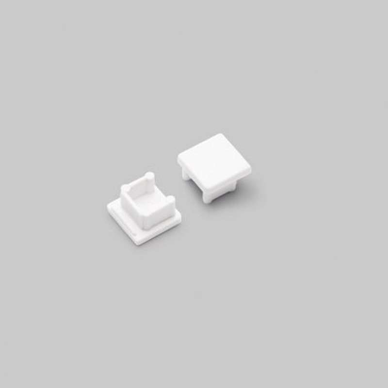 Endkappen 2er Set für Aufbauprofil micro Typ A Weiß 