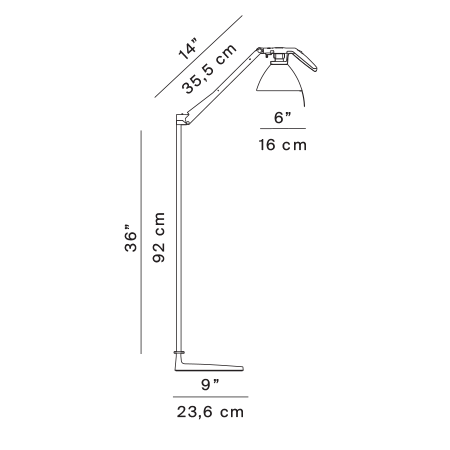 Luceplan Fortebraccio Stehlampe 92cm (Körper) thumbnail 5